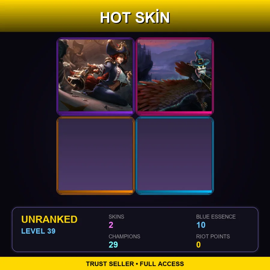 EUNE | Lv39 | Unranked | 2 Skin | 29 Champ
