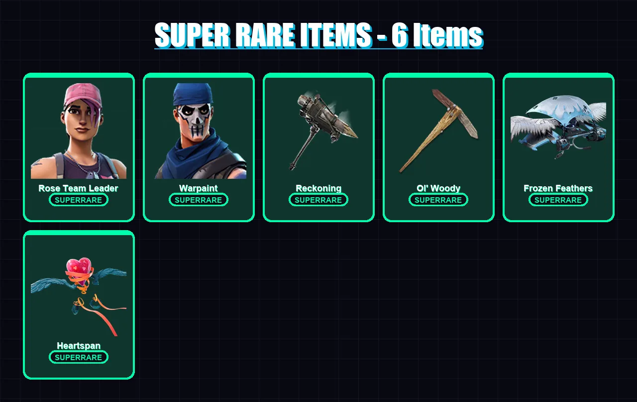 [PC/XBOX/PSN] | Rose Team Leader | Warpaint | Luxe | The Prisoner | Zenith | 94 skin | 90 pickaxe | 117 emote | 90 glider | Lv913