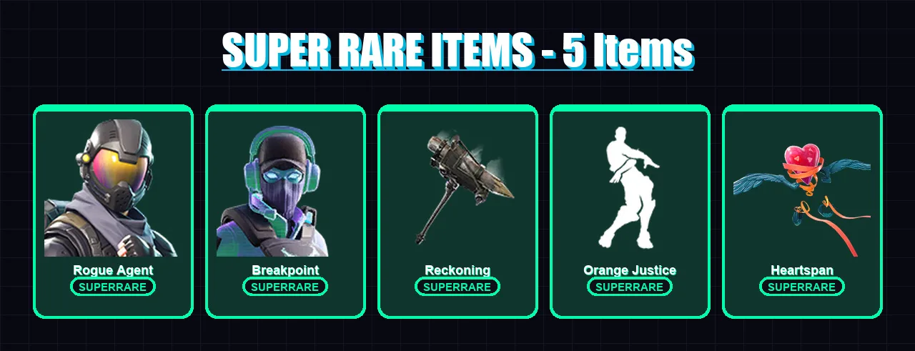 [PC/XBOX/PSN] | Rogue Agent | Breakpoint | Lynx | Enforcer | Wukong | 60 skin | 35 pickaxe | 39 emote | 37 glider | Lv556