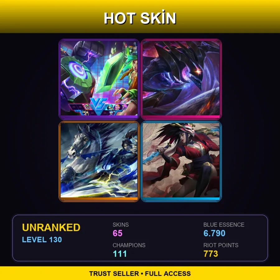 LAN | Arcade Riven | Dark Star Kha'Zix | Warring Kingdoms Xin Zhao | Blood Moon Akali | 65 Skin | 111 Champ | Lv130