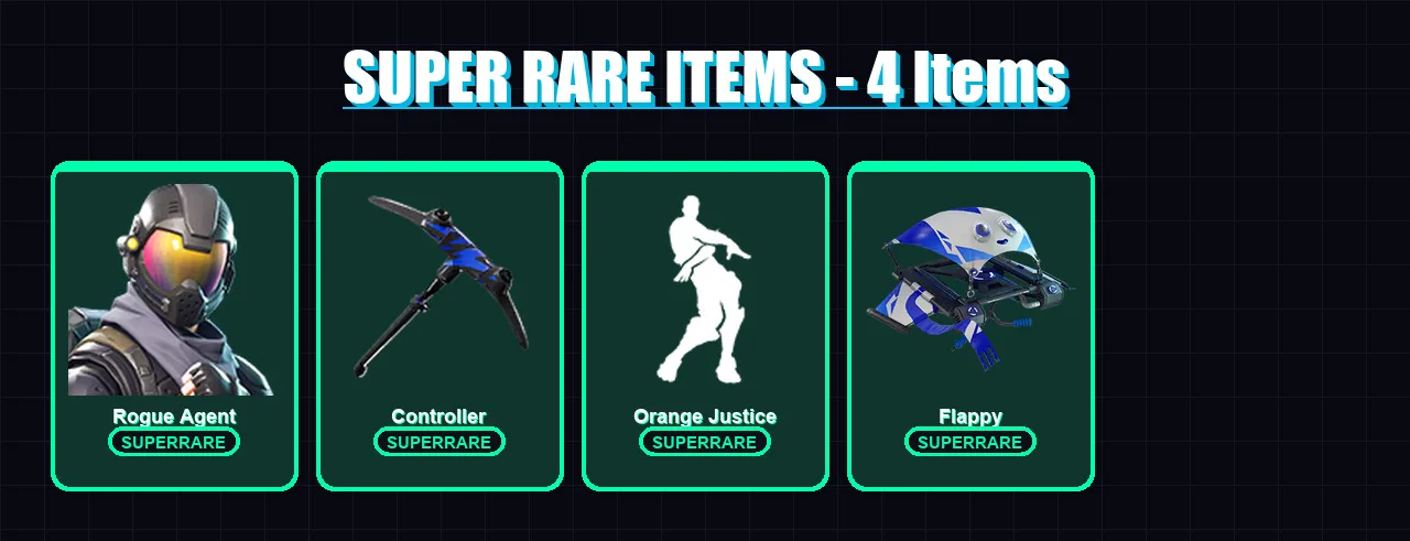 [PC/XBOX/PSN] | Rogue Agent | The Visitor | Valor | Carbide | Enforcer | 17 skin | 9 pickaxe | 17 emote | 14 glider | Lv182