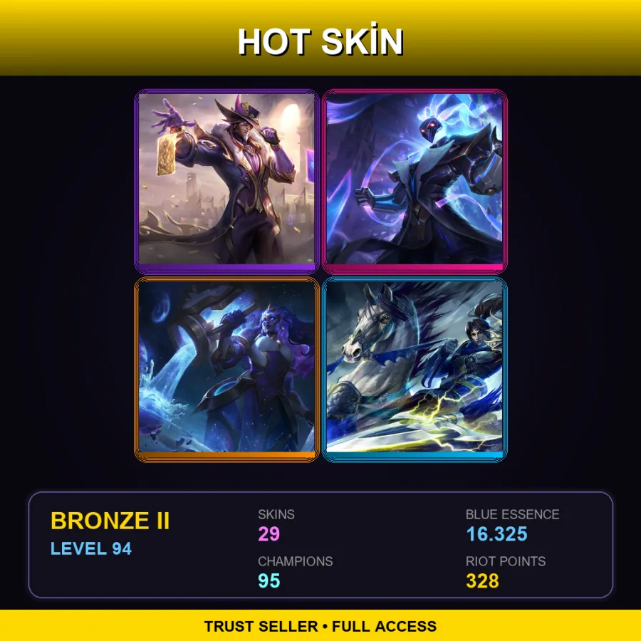 TR | Lv94 | Bronze II | 29 Skin | 95 Champ