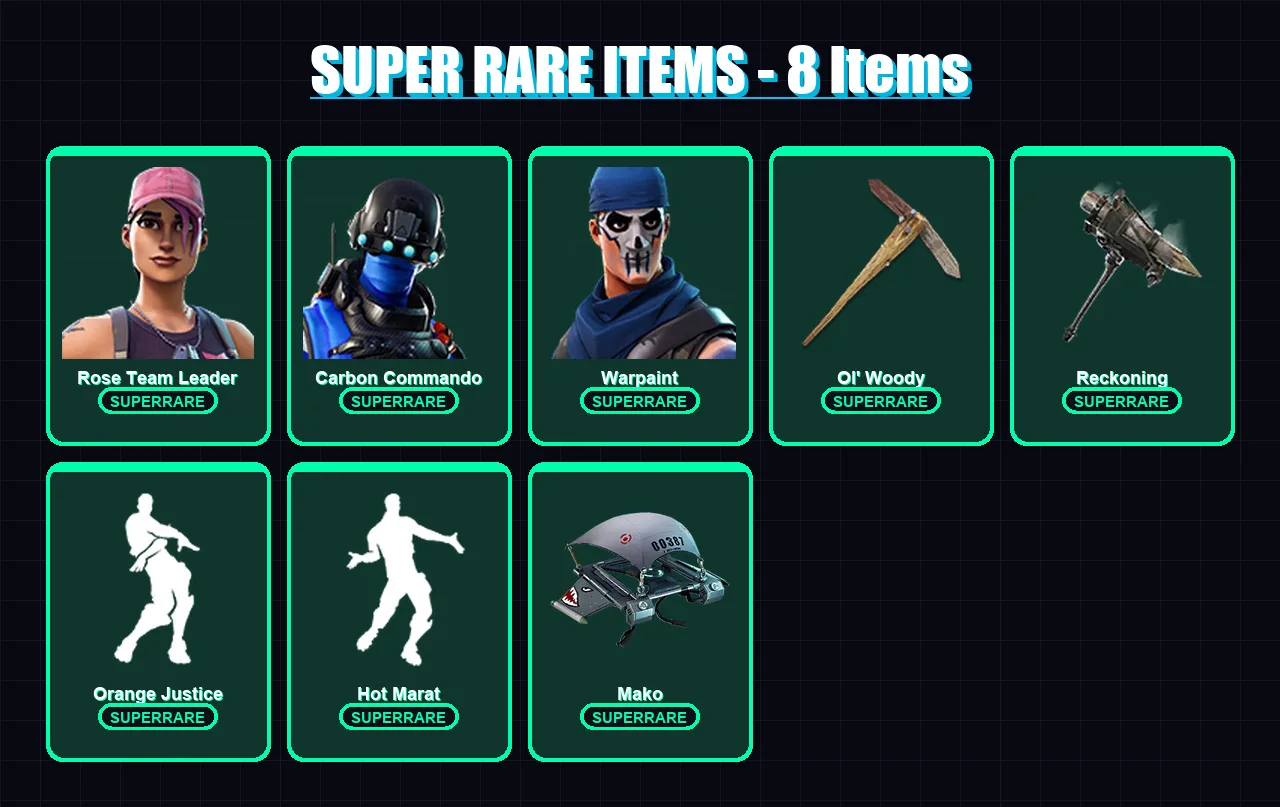 [PS4/PS5/XBOX/PC] | Rose Team Leader | Carbon Commando | Warpaint | Ragnarok | A.I.M. | 68 skin | 71 pickaxe | 82 emote | 78 glider | Lv1151 — Fortnite account