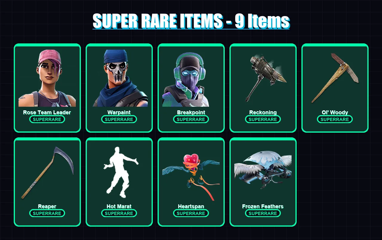 [PC/XBOX] | Rose Team Leader | Warpaint | Breakpoint | Gear Specialist Maya | Sentinel | 67 skin | 61 pickaxe | 59 emote | 69 glider | Lv722