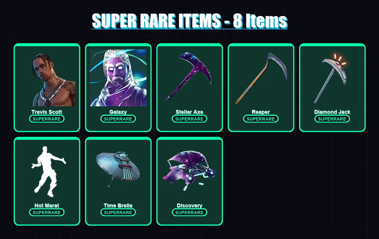 [PC/XBOX/PSN] | Travis Scott | Galaxy | Malik | Renzo the Destroyer | Lynx | 69 skin | 99 pickaxe | 86 emote | 99 glider | Lv1260 — Fortnite account