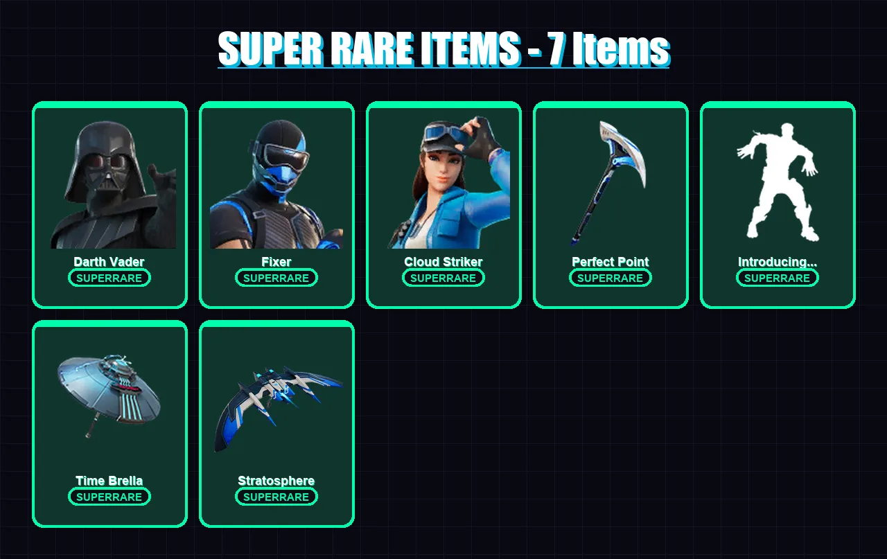 [PC/XBOX] | Darth Vader | Fixer | Cloud Striker | Kymera | The Ageless | 158 skin | 188 pickaxe | 131 emote | 147 glider | Lv2012