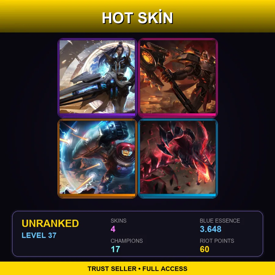 TR | Lv37 | Unranked | 4 Skin | 17 Champ