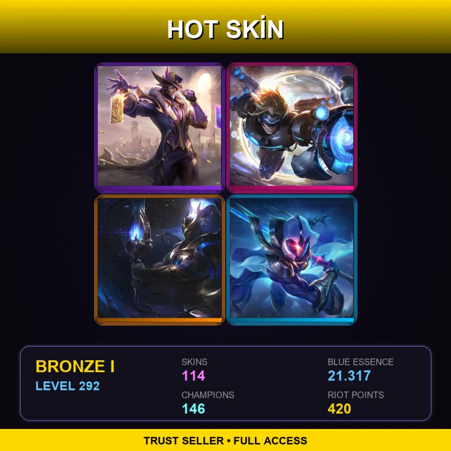 LAS | Lv292 | Bronze I | 114 Skin | 146 Champ