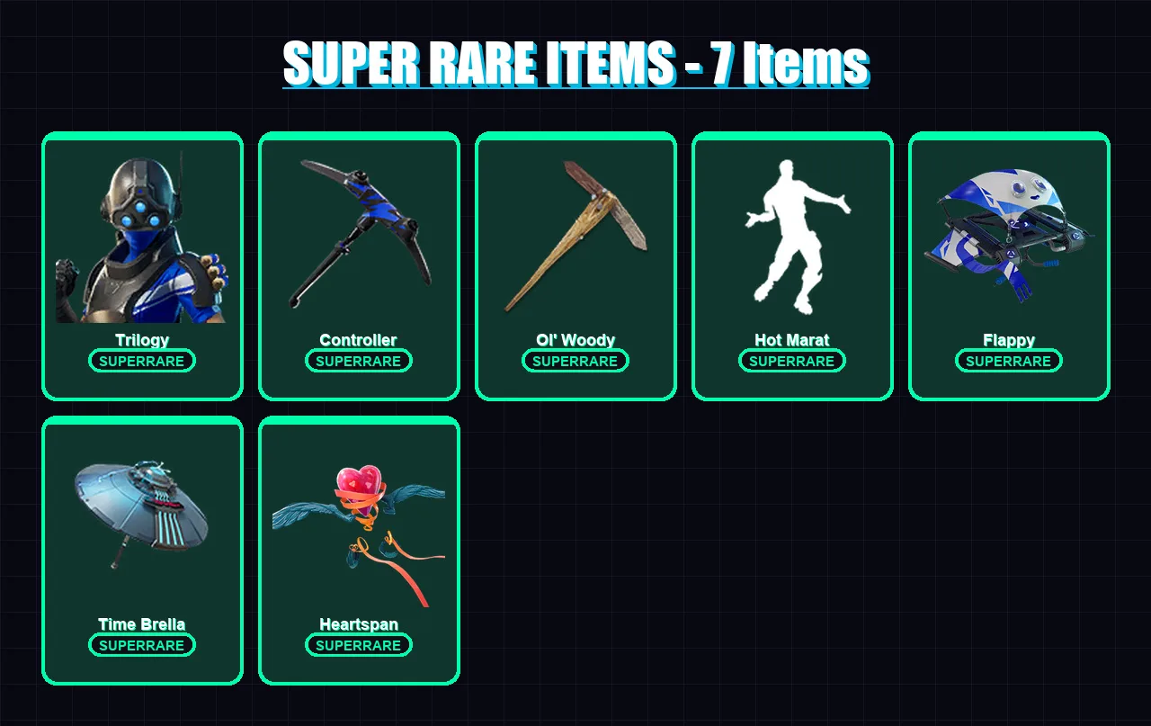 [PC/XBOX/PSN] | Trilogy | Lynx | The Ice King | Zenith | Hybrid | 60 skin | 79 pickaxe | 78 emote | 82 glider | Lv1441 — Fortnite account