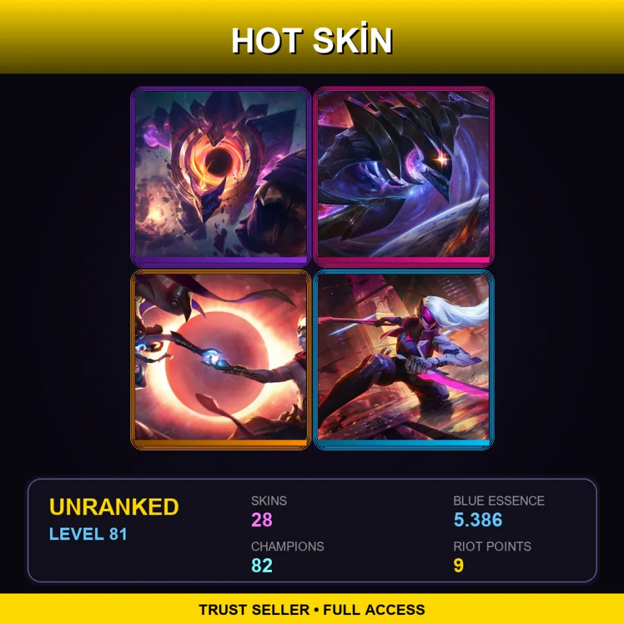 VN | Lv81 | Unranked | 28 Skin | 82 Champ