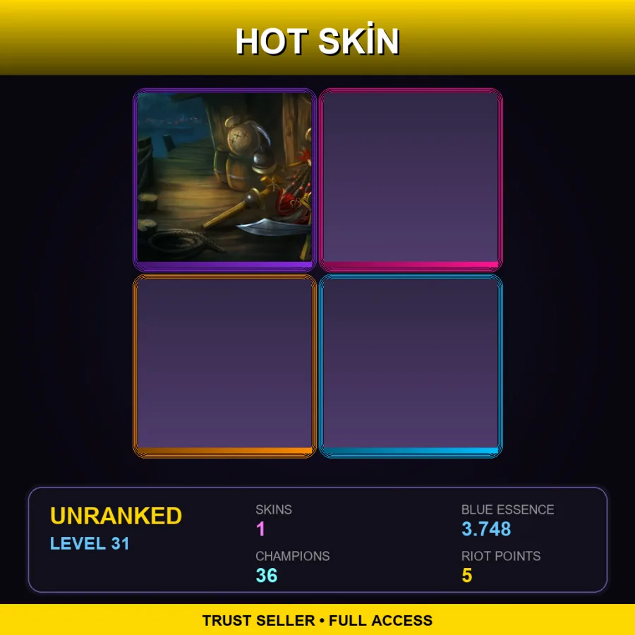 EUW | Lv31 | Unranked | 1 Skin | 36 Champ