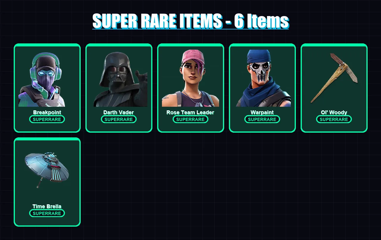 [PC/PSN] | Breakpoint | Darth Vader | Rose Team Leader | Warpaint | The Imagined | 187 skin | 220 pickaxe | 175 emote | 203 glider | Lv2754 — Fortnite account