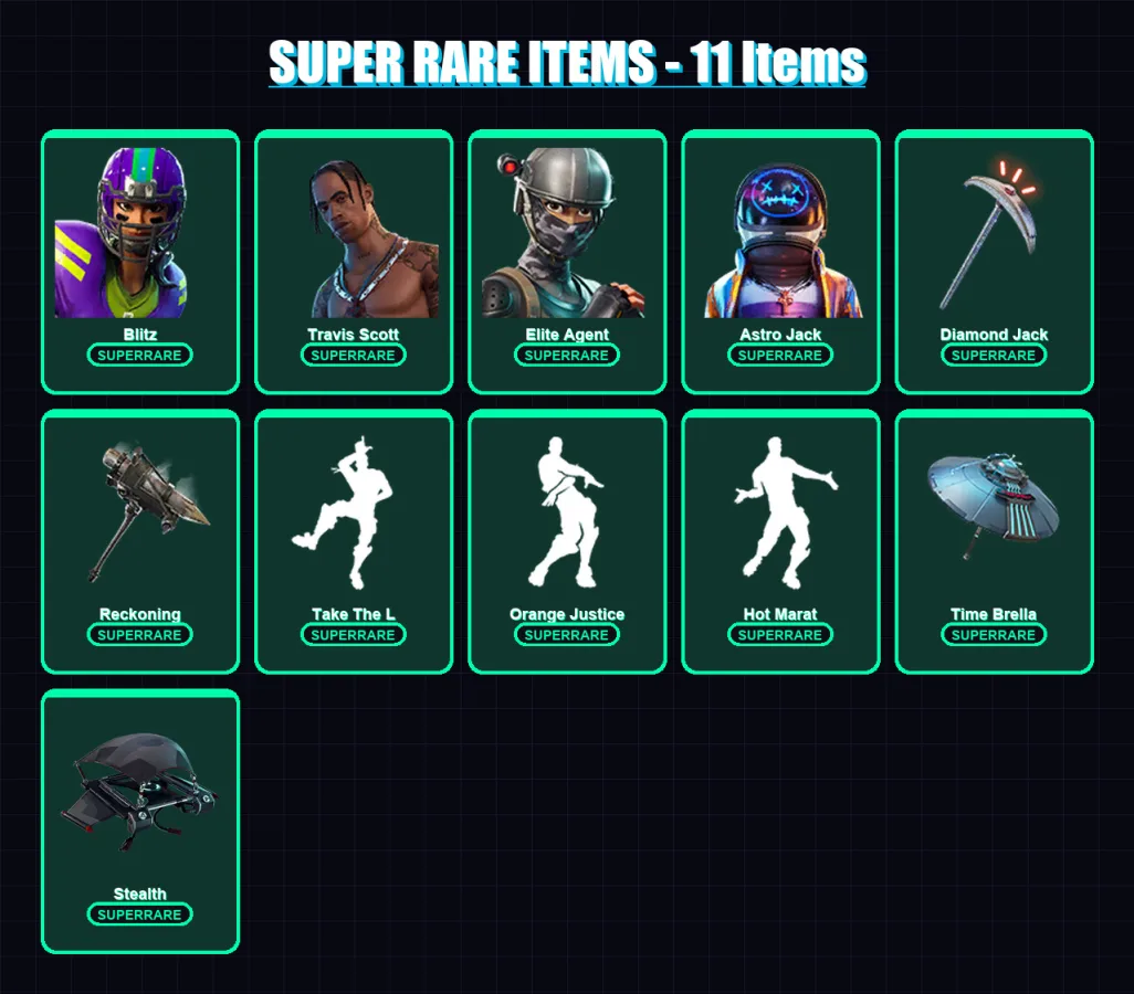 [PC/XBOX/PSN] | Blitz | Travis Scott | Elite Agent | Astro Jack | Kado Thorne | 174 skin | 209 pickaxe | 197 emote | 166 glider | Lv2277