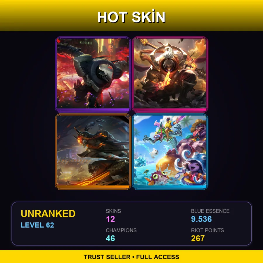 NA | Lv62 | Unranked | 12 Skin | 46 Champ with Renata Glasc
