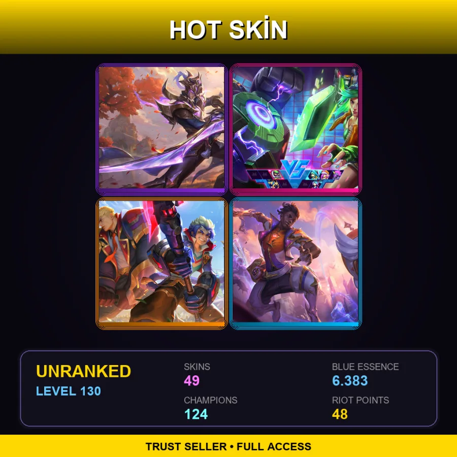NA | Lv130 | Unranked | 49 Skin | 124 Champ with Talon