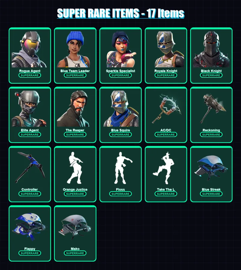 [PS4/PS5/XBOX/PC] | Rogue Agent | Blue Team Leader | Sparkle Specialist | 51 skin | Lv657