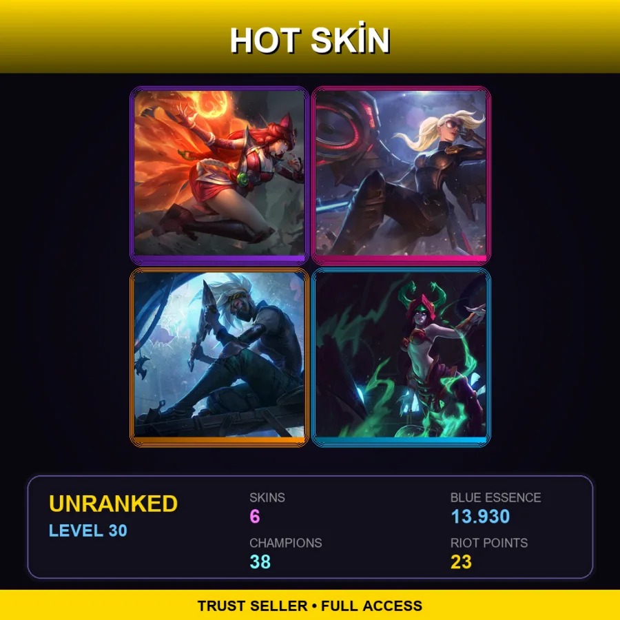 EUNE | Lv30 | Unranked | 6 Skin | 38 Champ — Jade Fang Cassiopeia