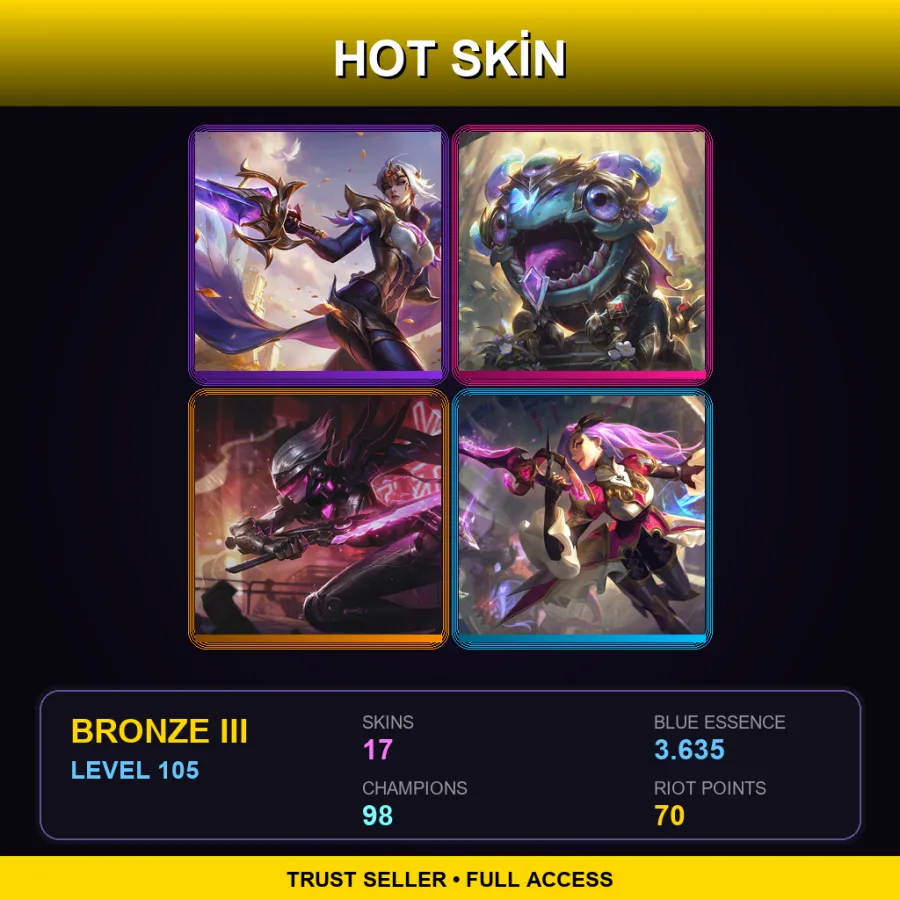 LAS | Lv105 | Bronze III | 17 Skin | 98 Champ