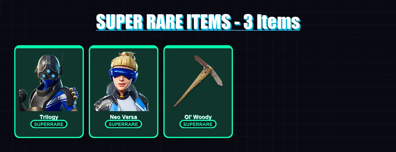 [PC/PSN] | Trilogy | Neo Versa | The Cube Queen | Deadpool | Midas | 32 skin | 41 pickaxe | 43 emote | 41 glider | Lv635