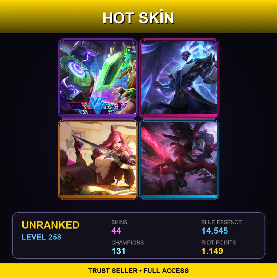 LAS | Lv258 | Unranked | 44 Skin | 131 Champ