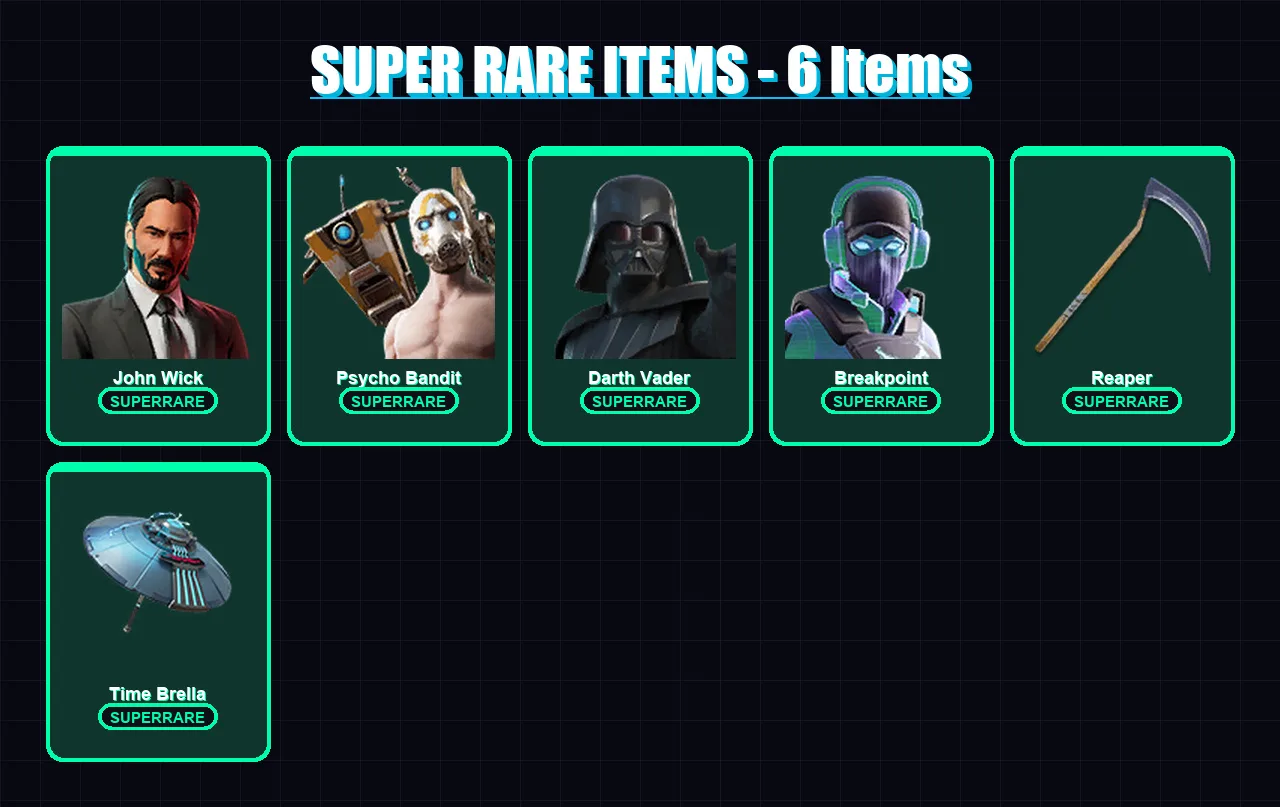[PC/XBOX] | John Wick | Psycho Bandit | Darth Vader | Breakpoint | Oppressor | 125 skin | 98 pickaxe | 143 emote | 93 glider | Lv1258