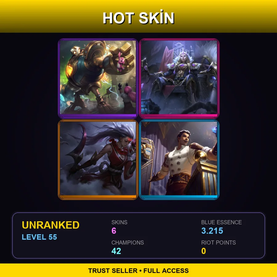 LAS | Lv55 | Unranked | 6 Skin | 42 Champ