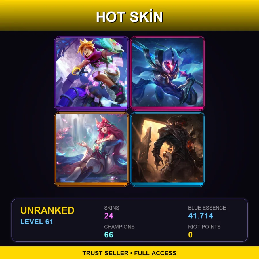 VN | Lv61 | Unranked | 24 Skin | 66 Champ