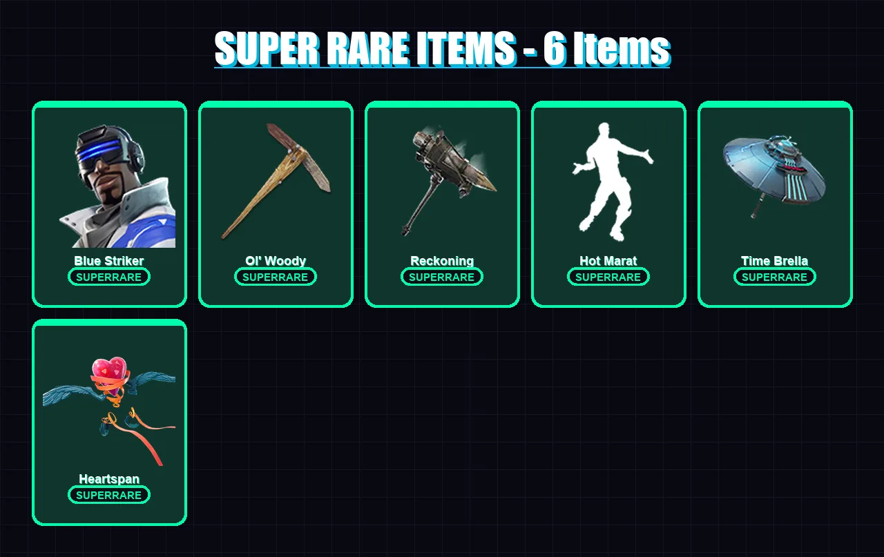 [PC/XBOX/PSN] | Blue Striker | Lynx | Calamity | Dire | Zenith | 39 skin | 72 pickaxe | 69 emote | 72 glider | Lv1247