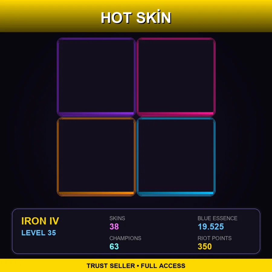NA | Lv35 | Iron IV | 38 Skin | 63 Champ