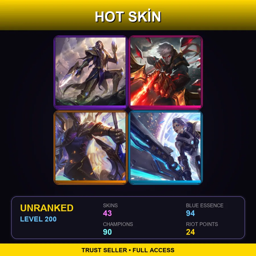 VN | Lv200 | Unranked | 43 Skin | 90 Champ — Freljord Ashe
