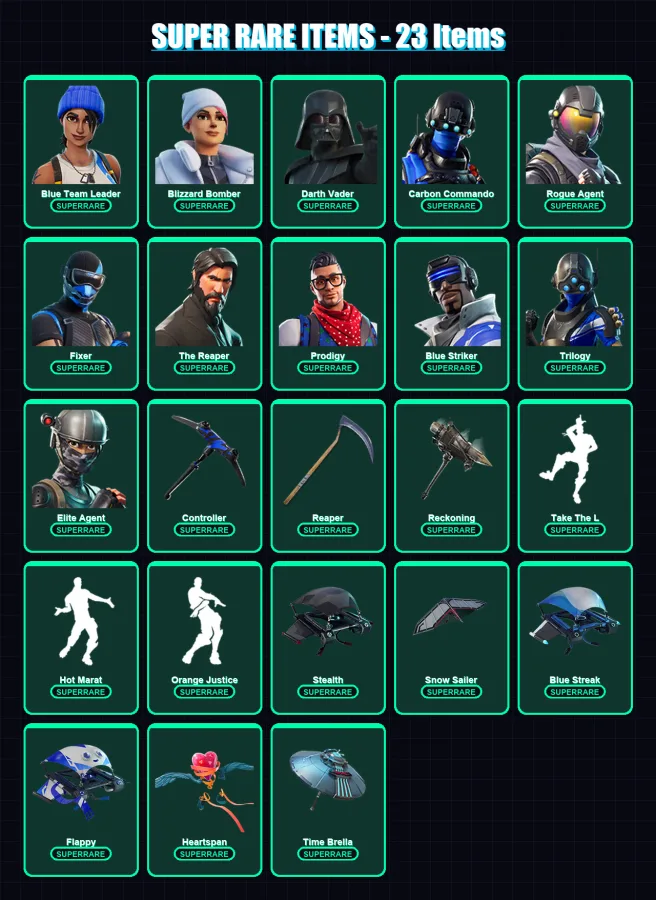 [PS4/PS5/XBOX/PC] | Blue Team Leader | Blizzard Bomber | Darth Vader | 526 skin | Lv2342