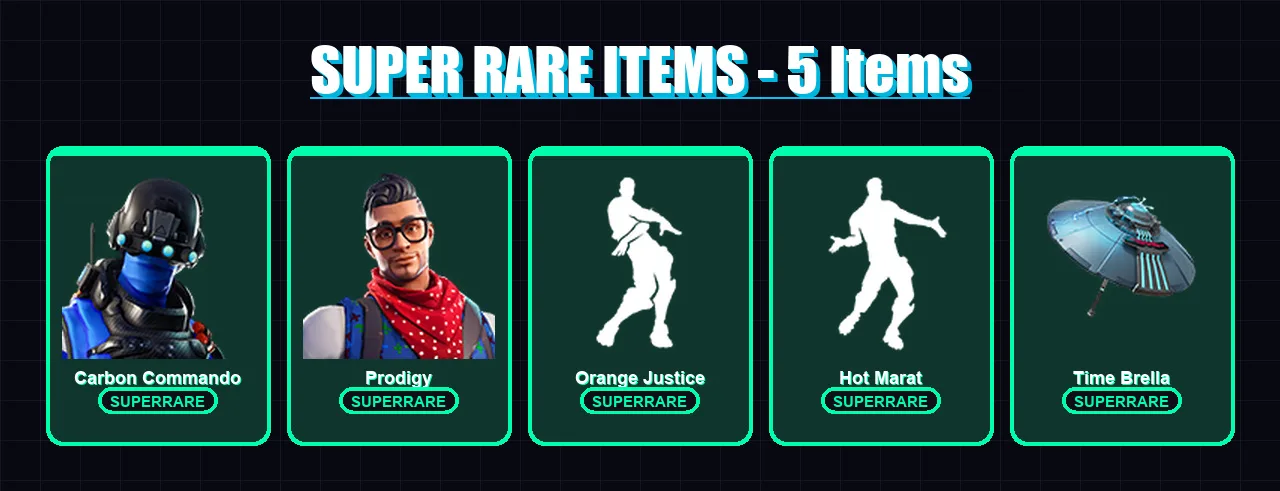 [PC] | Carbon Commando | Prodigy | Valor | Hybrid | The Visitor | 33 skin | 36 pickaxe | 50 emote | 54 glider | Lv909