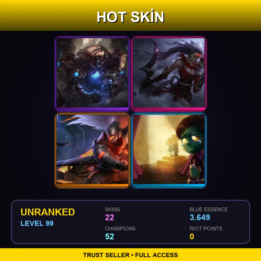 LAS | Lv99 | Unranked | 22 Skin | 52 Champ — Hextech Galio