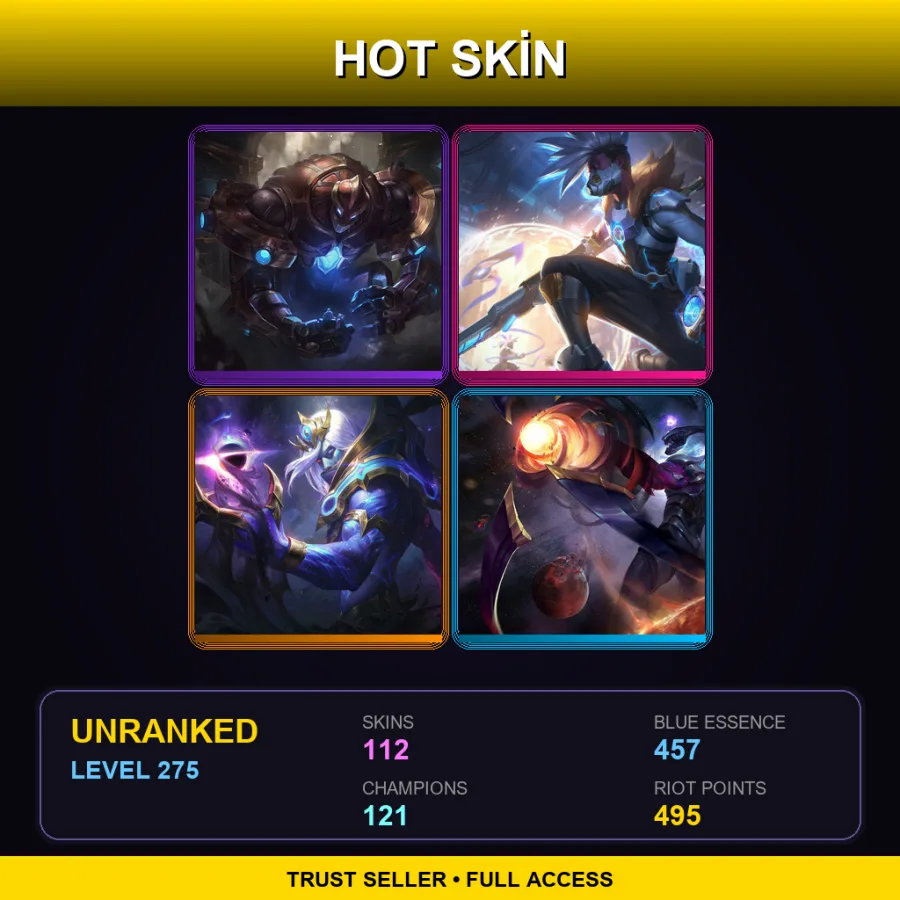 EUW | Lv275 | Unranked | 112 Skin | 121 Champ — Program Camille