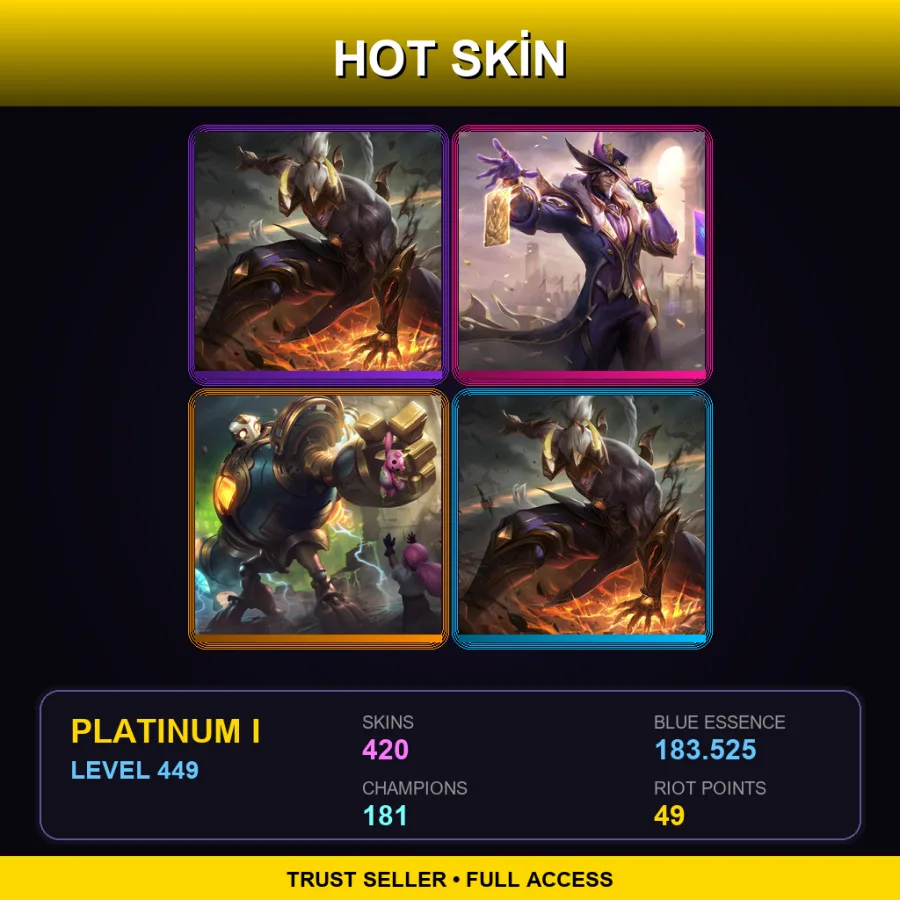 BR | Lv449 | Platinum I | 420 Skin | 181 Champ
