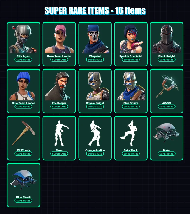 [PS4/PS5/XBOX/PC] | Elite Agent | Rose Team Leader | Warpaint | 24 skin | Lv286
