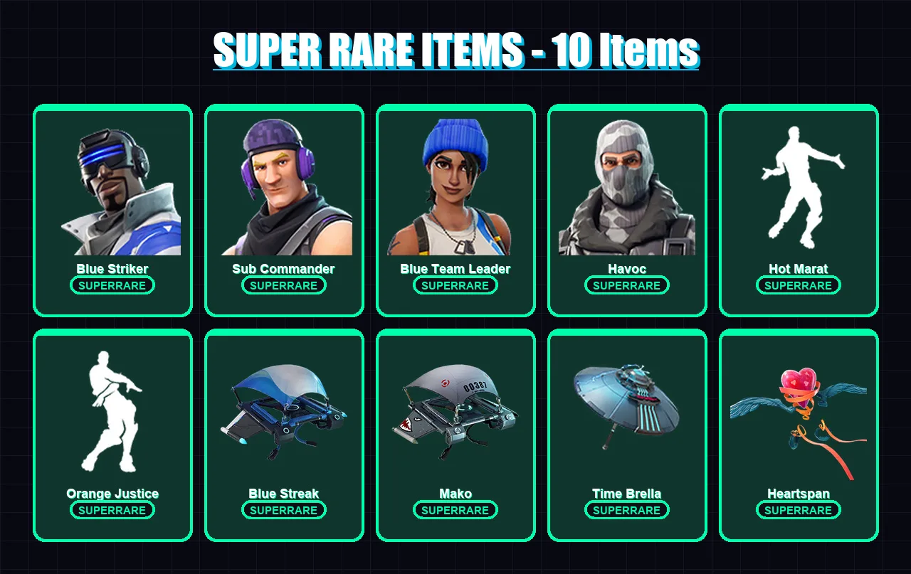 [PS4/PS5/XBOX/PC] | Blue Striker | Sub Commander | Blue Team Leader | Havoc | Zenith | 24 skin | 30 pickaxe | 39 emote | 47 glider | Lv753