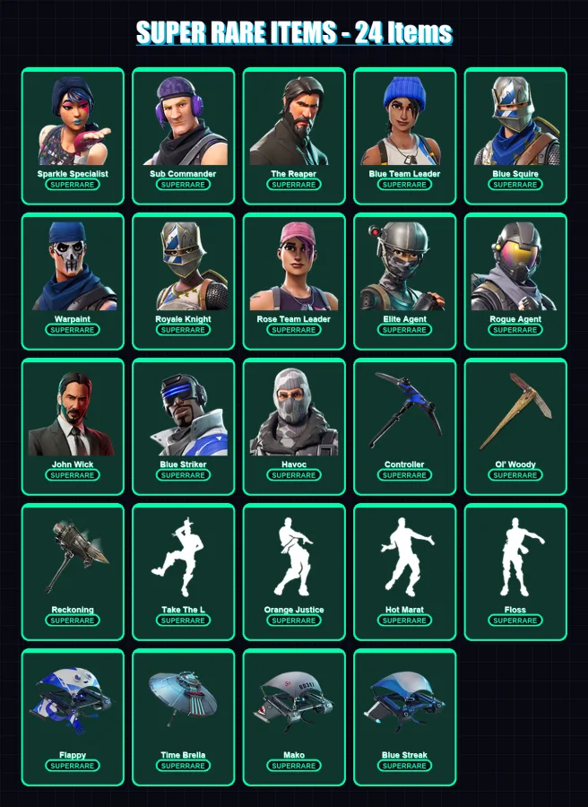 [PS4/PS5/XBOX/PC] | Sparkle Specialist | Sub Commander | The Reaper | 62 skin | Lv820