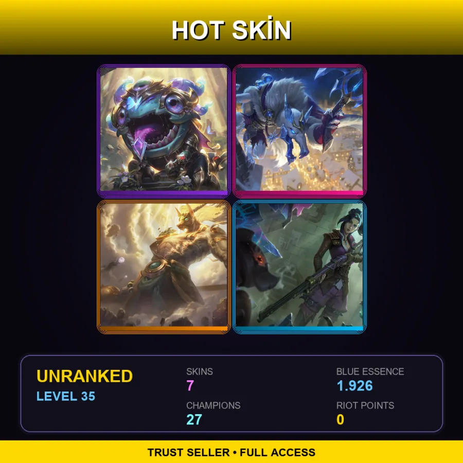 LAN | Lv35 | Unranked | 7 Skin | 27 Champ
