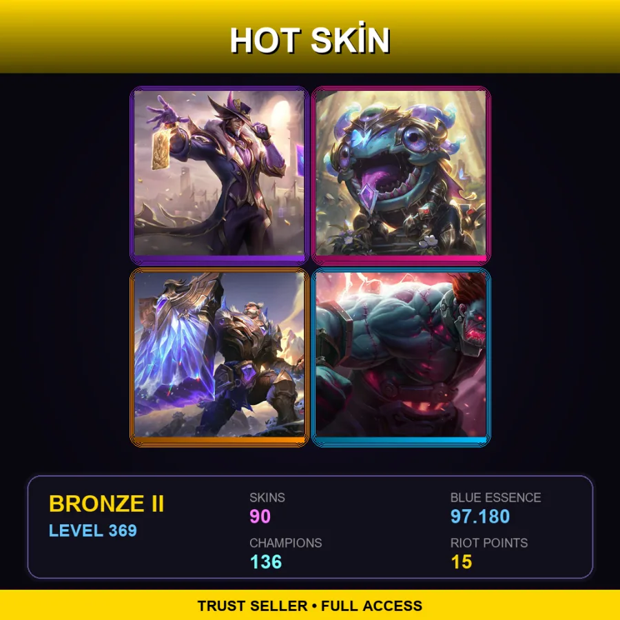 BR | Lv369 | Bronze II | 90 Skin | 136 Champ