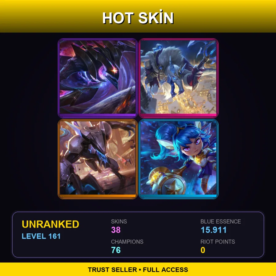 TR | Lv161 | Unranked | 38 Skin | 76 Champ — Worldbreaker Maokai
