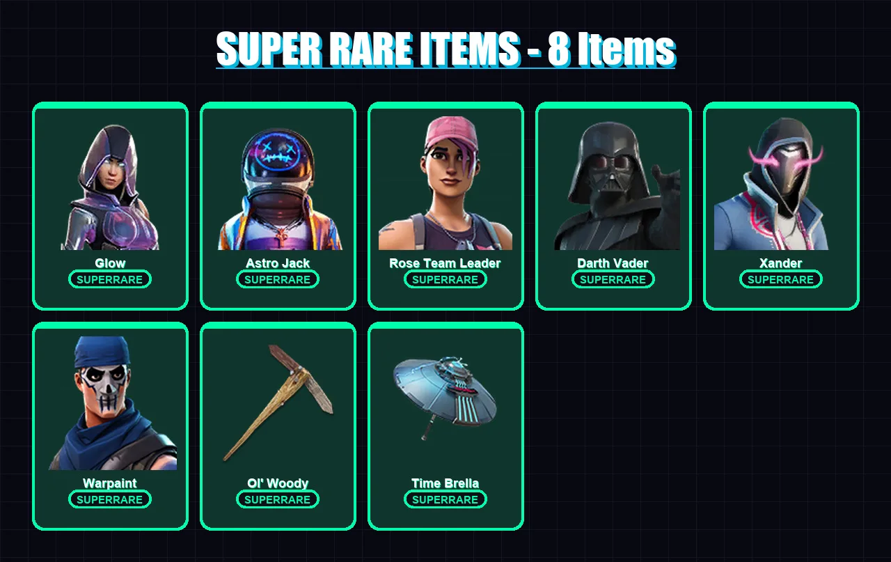 [PC/XBOX/PSN] | Glow | Astro Jack | Rose Team Leader | Darth Vader | Xander | 215 skin | 217 pickaxe | 143 emote | 184 glider | Lv2454