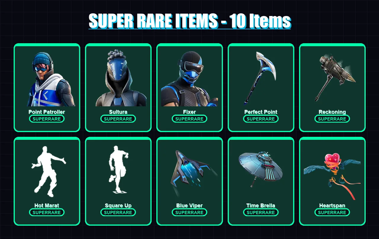 [PC] | Point Patroller | Sultura | Fixer | Rox | Ruin | 79 skin | 106 pickaxe | 83 emote | 98 glider | Lv1536 — Fortnite account