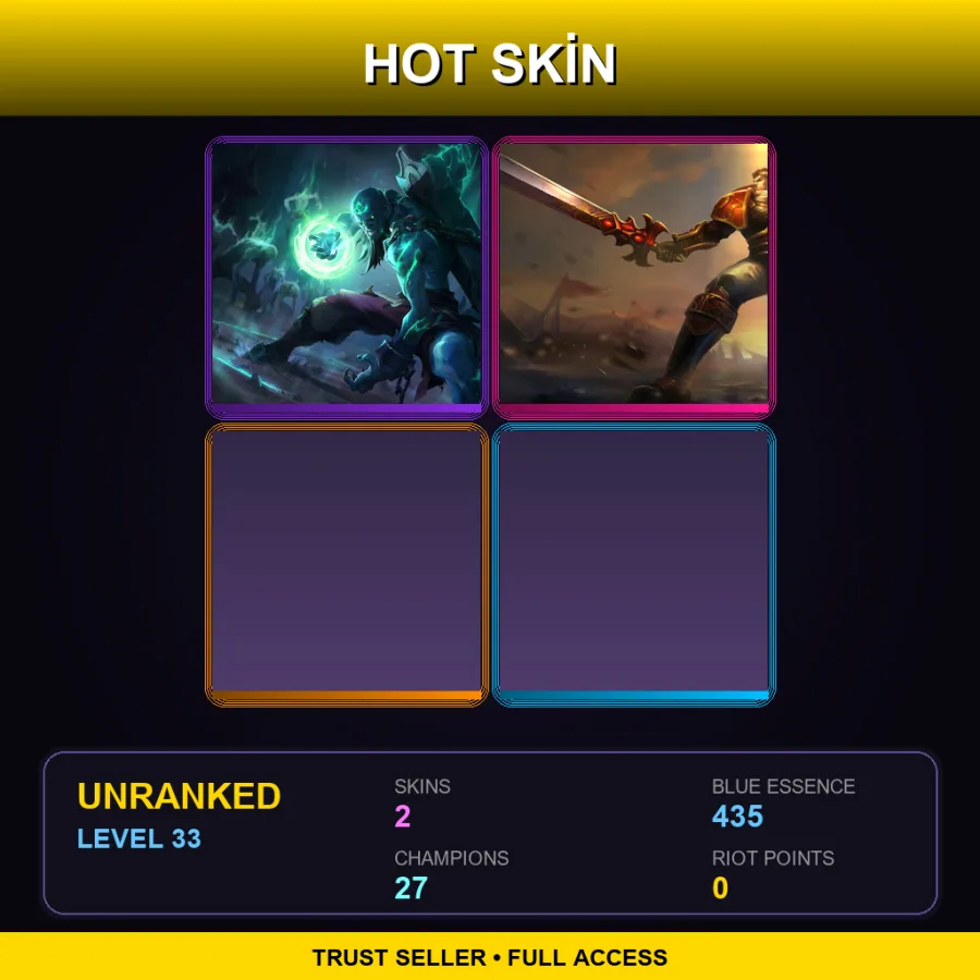 EUW | Lv33 | Unranked | 2 Skin | 27 Champ