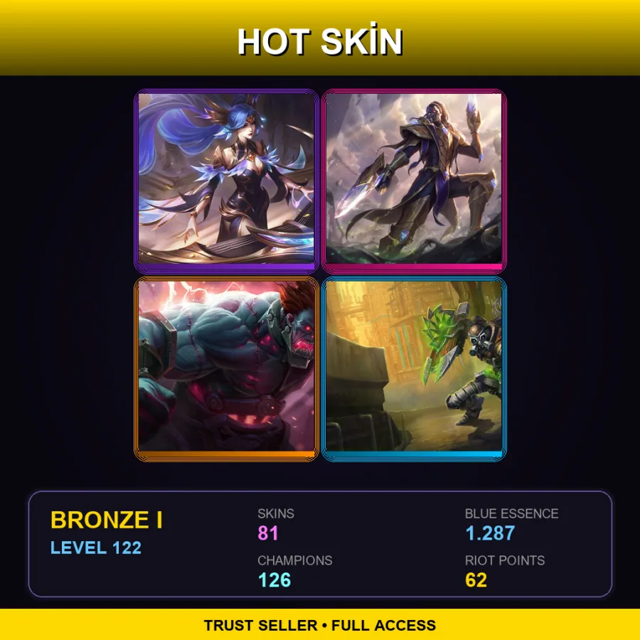 TR | Lv122 | Bronze I | 81 Skin | 126 Champ
