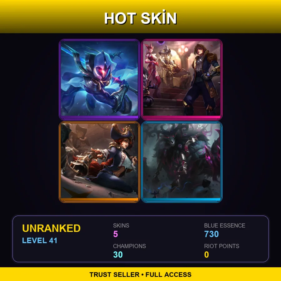 LAN | Lv41 | Unranked | 5 Skin | 30 Champ