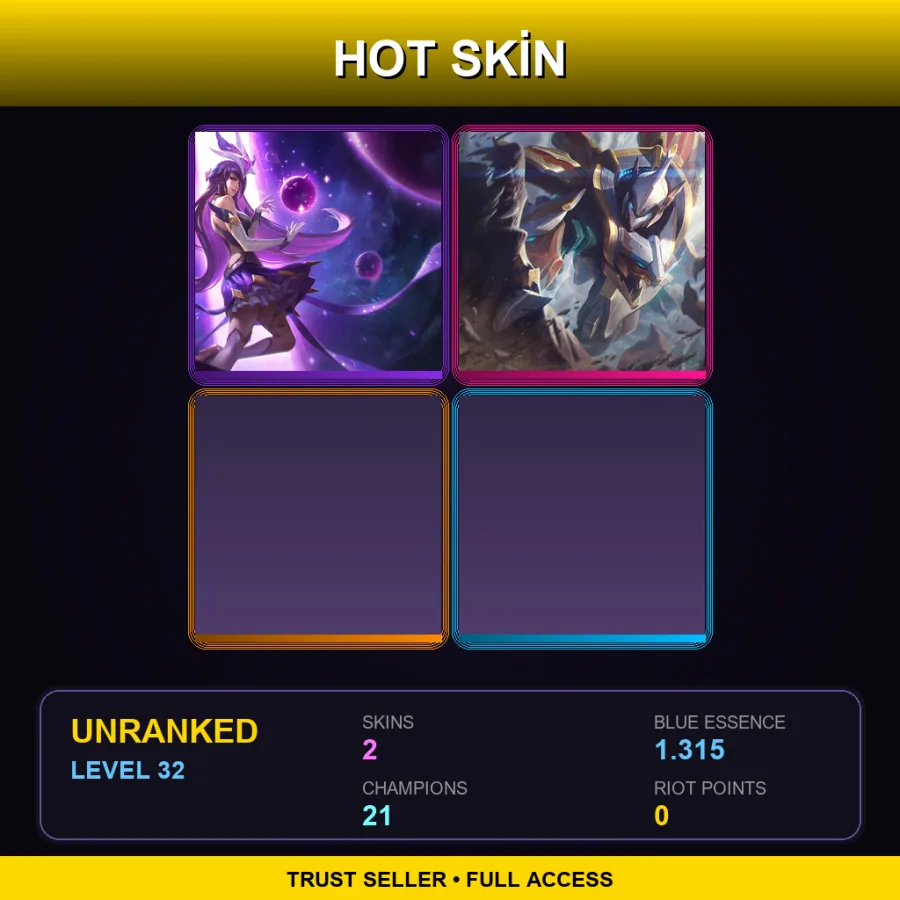 EUNE | Lv32 | Unranked | 2 Skin | 21 Champ