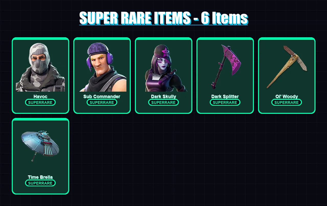 [PC/PSN] | Havoc | Sub Commander | Dark Skully | Peter Griffin | Mizuki | 100 skin | 154 pickaxe | 88 emote | 104 glider | Lv1664