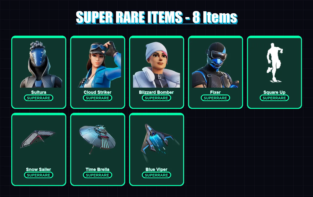 [PC/XBOX] | Sultura | Cloud Striker | Blizzard Bomber | Fixer | Peter Griffin | 68 skin | 109 pickaxe | 74 emote | 90 glider | Lv1375