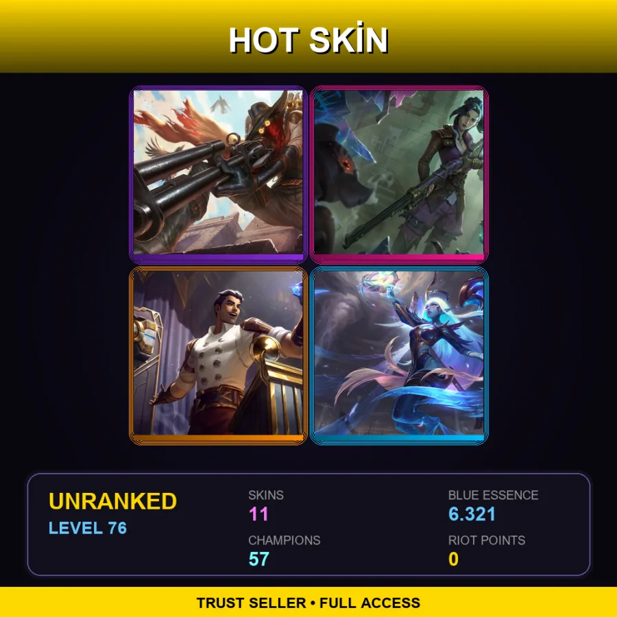 LAS | Lv76 | Unranked | 11 Skin | 57 Champ — Blacksmith Poppy